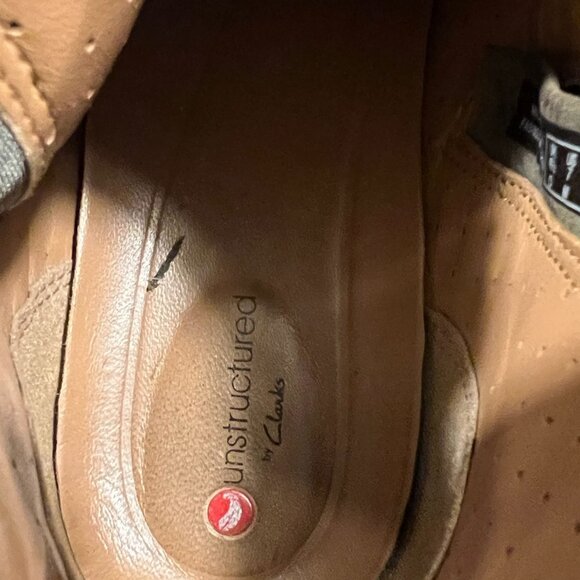 Clarks Unstructured Womens Ankle Boots Gray Leather Size 7 Lightweight & Comfort - Picture 6 of 8